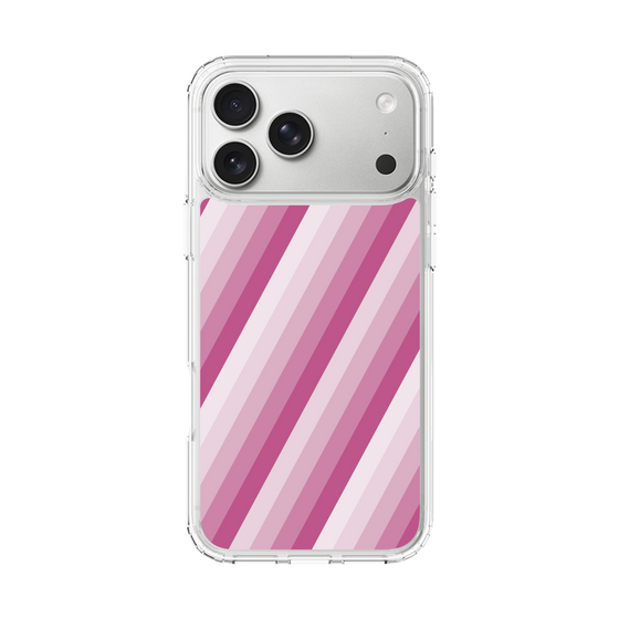 スリムプロテクションケース［ Middle Stripe - Pink ］