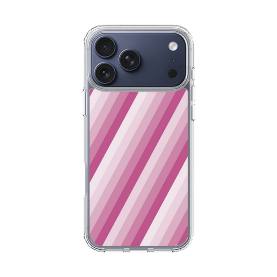 スリムプロテクションケース［ Middle Stripe - Pink ］