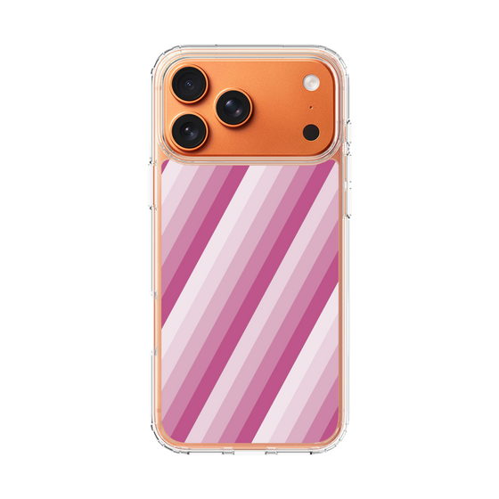 スリムプロテクションケース［ Middle Stripe - Pink ］