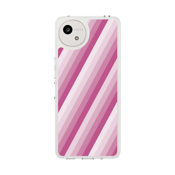 スリムプロテクションケース［ Middle Stripe - Pink ］