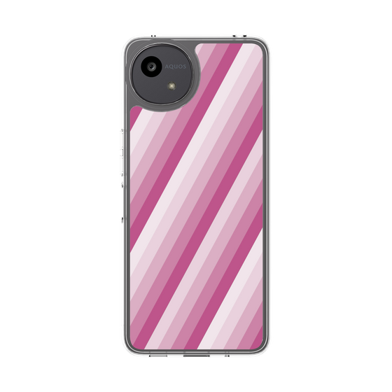 スリムプロテクションケース［ Middle Stripe - Pink ］