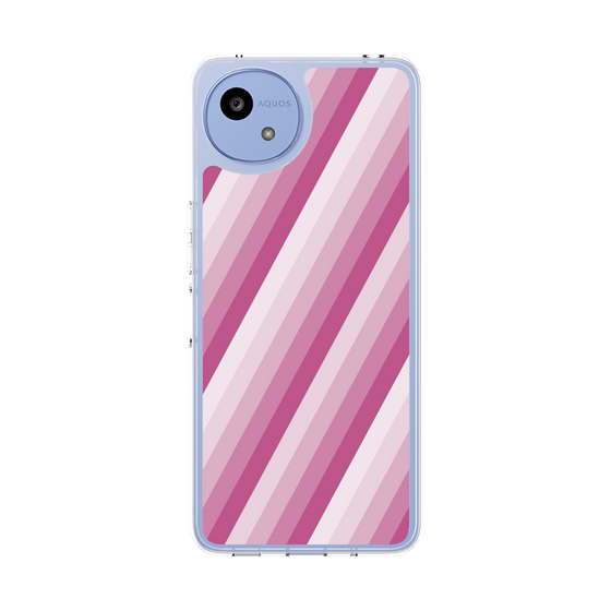スリムプロテクションケース［ Middle Stripe - Pink ］