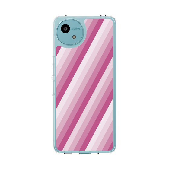 スリムプロテクションケース［ Middle Stripe - Pink ］