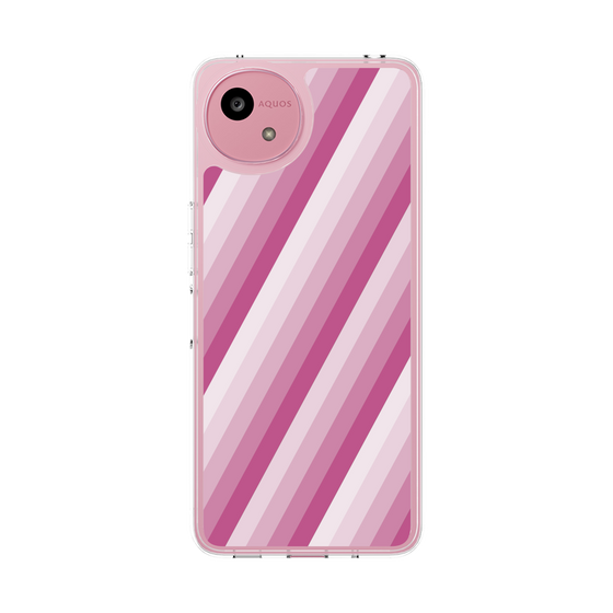 スリムプロテクションケース［ Middle Stripe - Pink ］