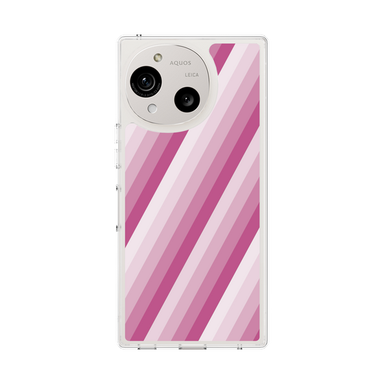スリムプロテクションケース［ Middle Stripe - Pink ］