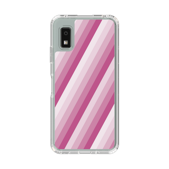 スリムプロテクションケース［ Middle Stripe - Pink ］