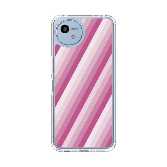 スリムプロテクションケース［ Middle Stripe - Pink ］