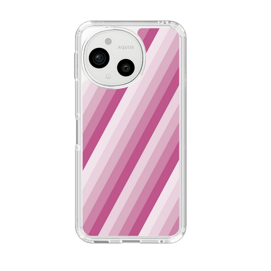 スリムプロテクションケース［ Middle Stripe - Pink ］