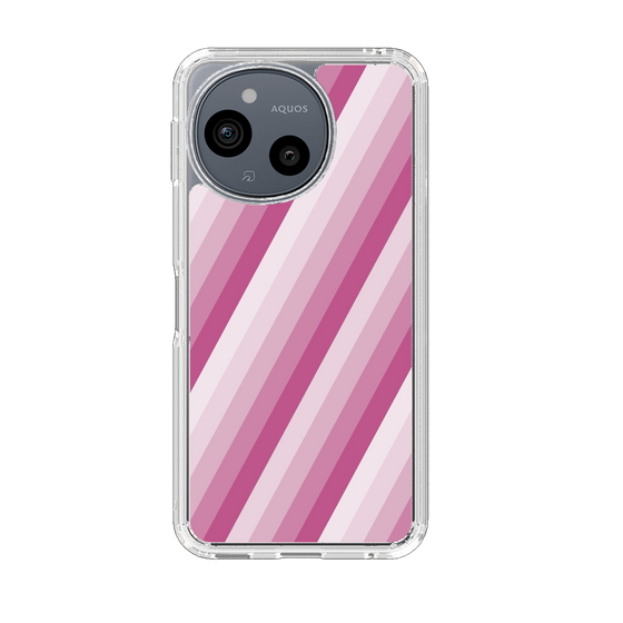 スリムプロテクションケース［ Middle Stripe - Pink ］