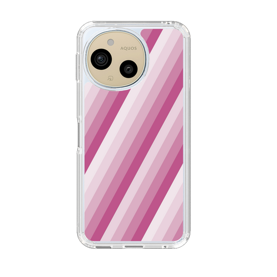 スリムプロテクションケース［ Middle Stripe - Pink ］