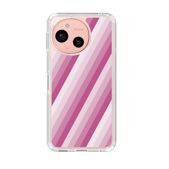 スリムプロテクションケース［ Middle Stripe - Pink ］