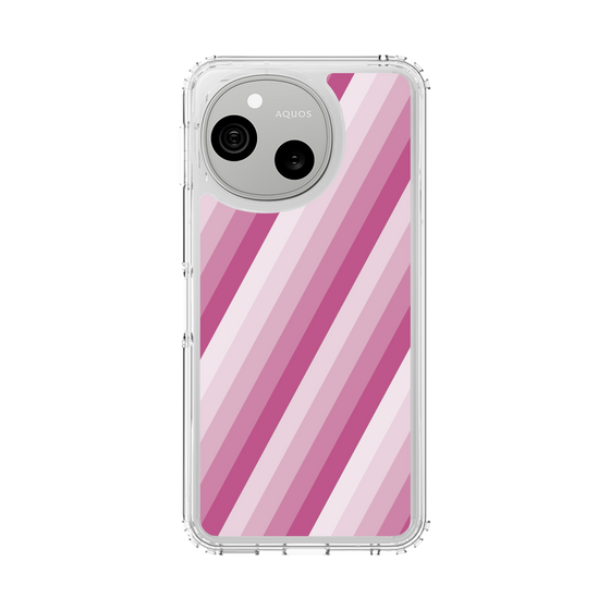 スリムプロテクションケース［ Middle Stripe - Pink ］