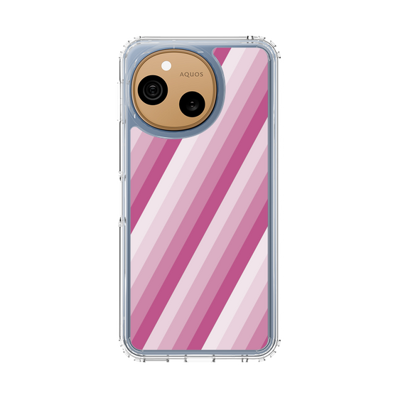 スリムプロテクションケース［ Middle Stripe - Pink ］