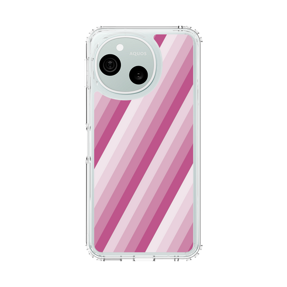 スリムプロテクションケース［ Middle Stripe - Pink ］