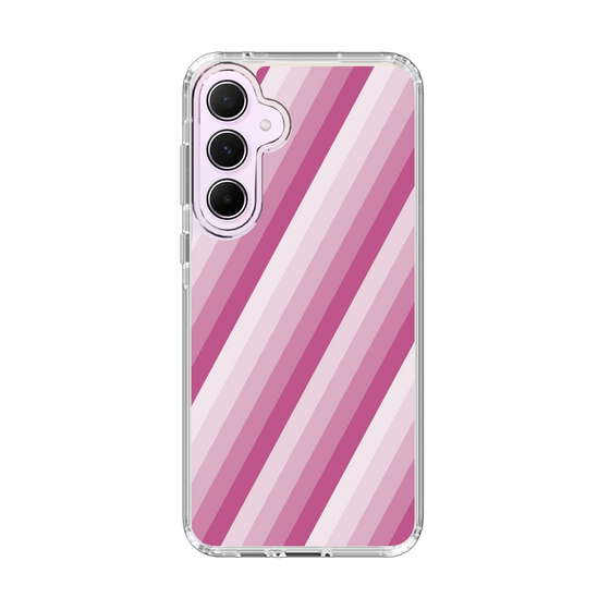 スリムプロテクションケース［ Middle Stripe - Pink ］