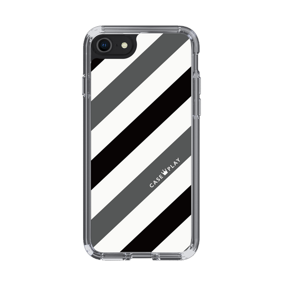 スリムプロテクションケース［ Big Stripe - Black × Gray ］