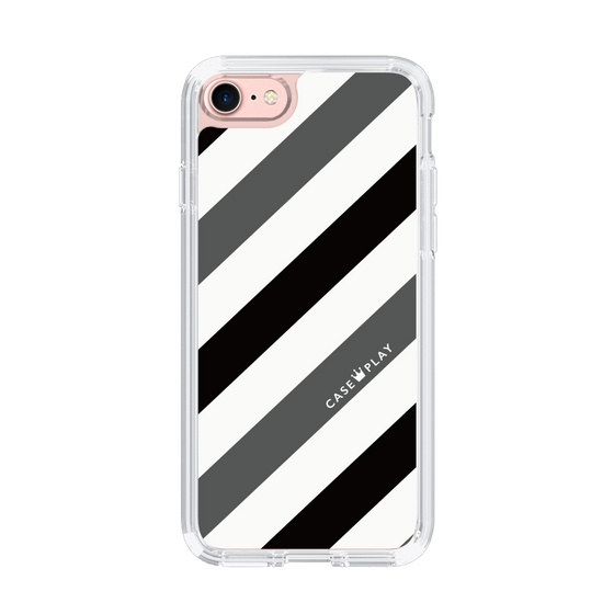 スリムプロテクションケース［ Big Stripe - Black × Gray ］