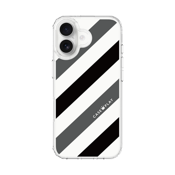 スリムプロテクションケース［ Big Stripe - Black × Gray ］