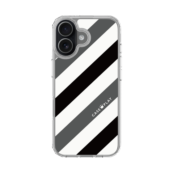 スリムプロテクションケース［ Big Stripe - Black × Gray ］