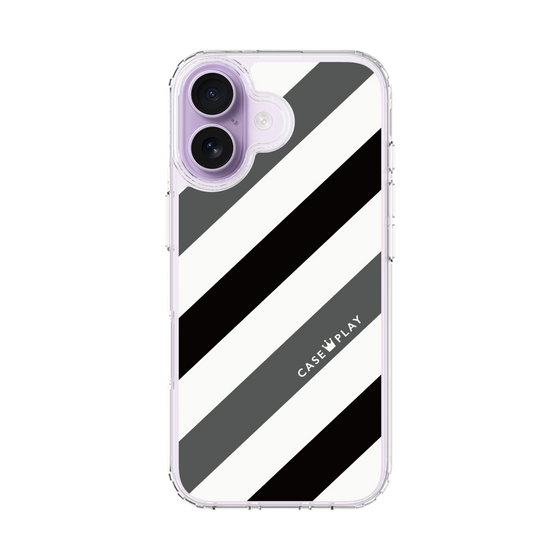 スリムプロテクションケース［ Big Stripe - Black × Gray ］