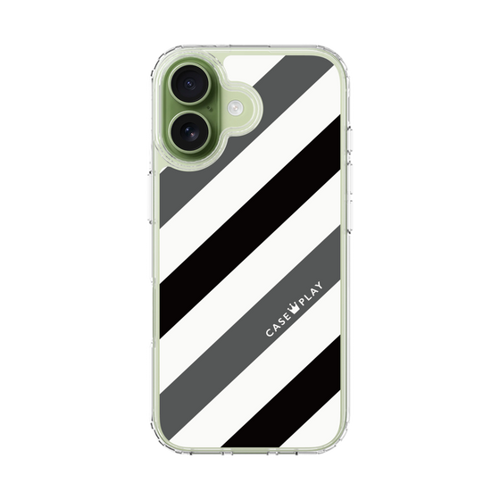 スリムプロテクションケース［ Big Stripe - Black × Gray ］