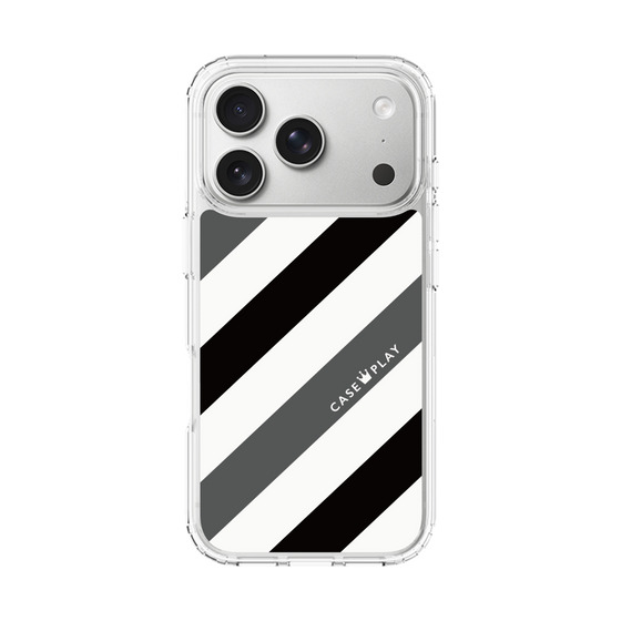 スリムプロテクションケース［ Big Stripe - Black × Gray ］