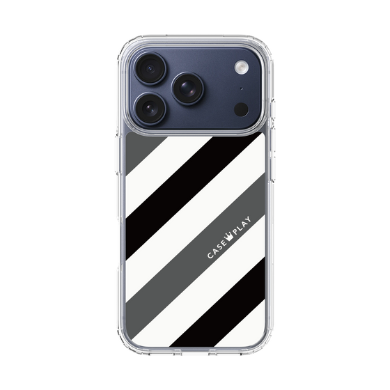 スリムプロテクションケース［ Big Stripe - Black × Gray ］