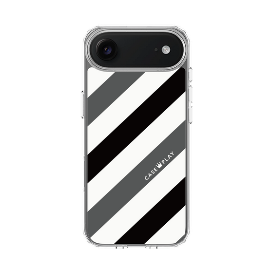スリムプロテクションケース［ Big Stripe - Black × Gray ］