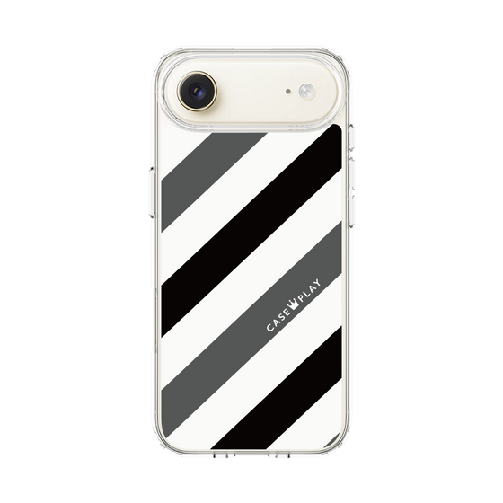 スリムプロテクションケース［ Big Stripe - Black × Gray ］
