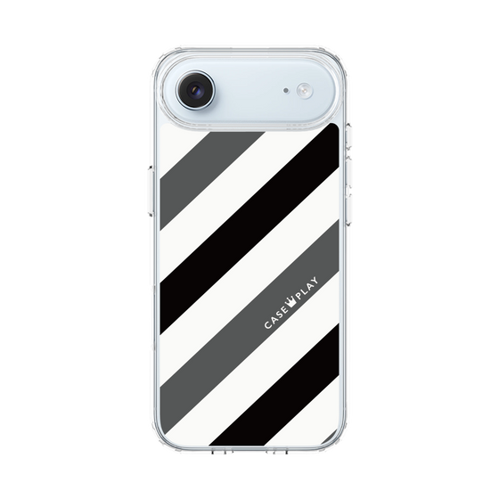 スリムプロテクションケース［ Big Stripe - Black × Gray ］