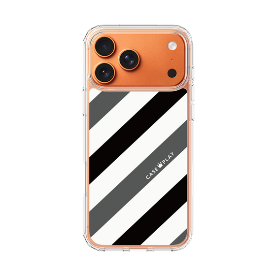 スリムプロテクションケース［ Big Stripe - Black × Gray ］