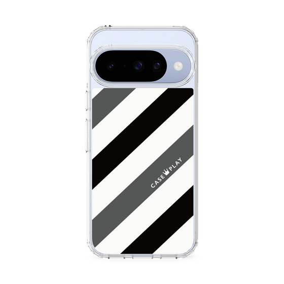 スリムプロテクションケース［ Big Stripe - Black × Gray ］