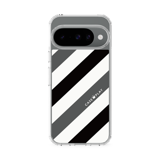 スリムプロテクションケース［ Big Stripe - Black × Gray ］