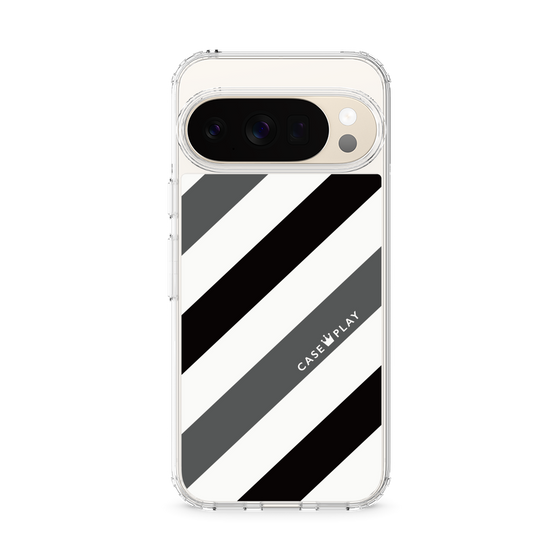 スリムプロテクションケース［ Big Stripe - Black × Gray ］