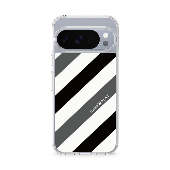 スリムプロテクションケース［ Big Stripe - Black × Gray ］