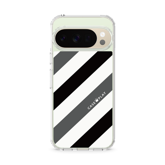 スリムプロテクションケース［ Big Stripe - Black × Gray ］