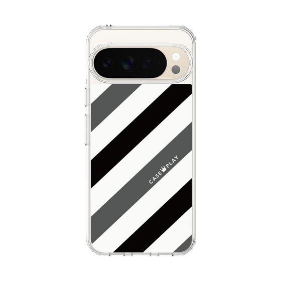 スリムプロテクションケース［ Big Stripe - Black × Gray ］