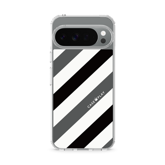 スリムプロテクションケース［ Big Stripe - Black × Gray ］