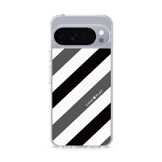 スリムプロテクションケース［ Big Stripe - Black × Gray ］