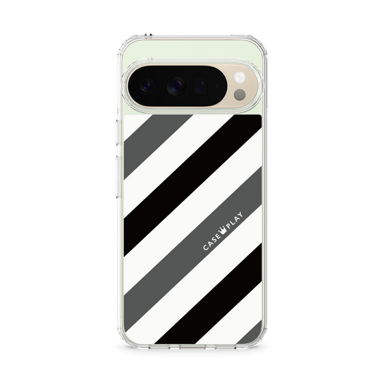 スリムプロテクションケース［ Big Stripe - Black × Gray ］