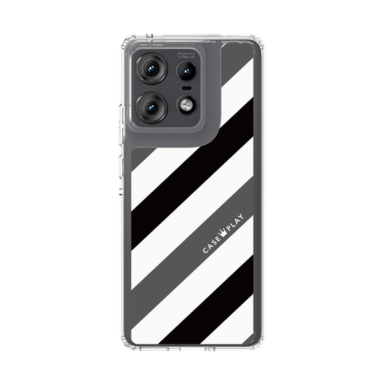 スリムプロテクションケース［ Big Stripe - Black × Gray ］