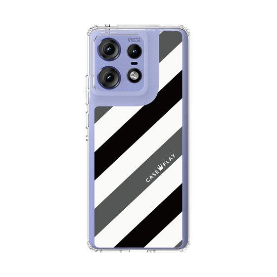 スリムプロテクションケース［ Big Stripe - Black × Gray ］