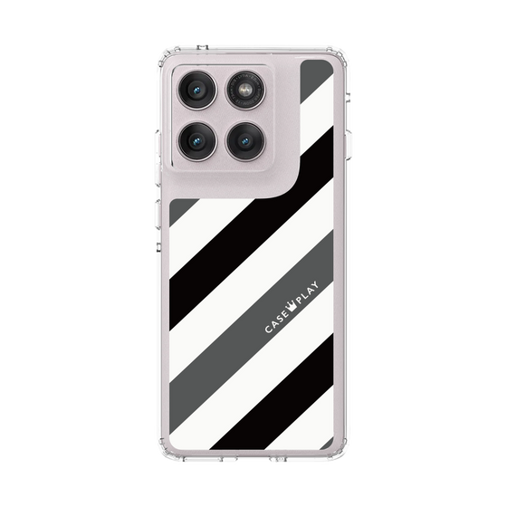 スリムプロテクションケース［ Big Stripe - Black × Gray ］