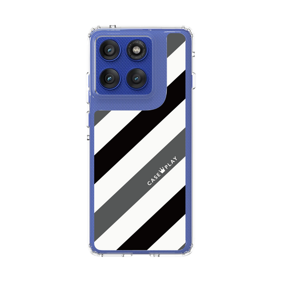 スリムプロテクションケース［ Big Stripe - Black × Gray ］