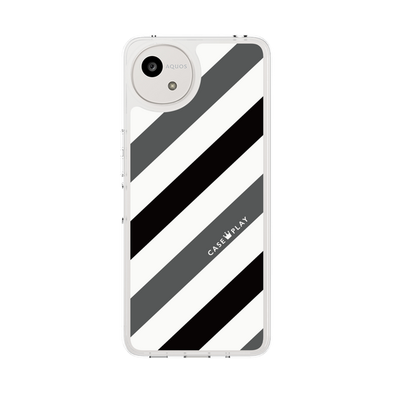 スリムプロテクションケース［ Big Stripe - Black × Gray ］