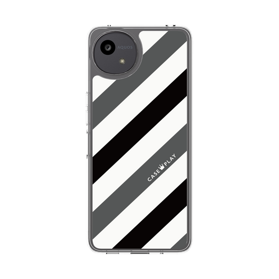 スリムプロテクションケース［ Big Stripe - Black × Gray ］