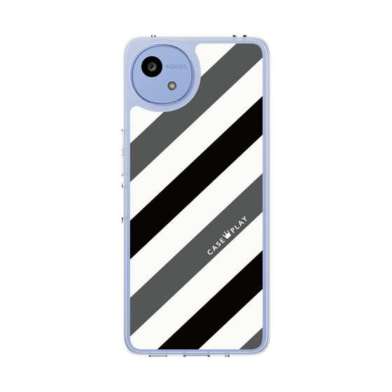 スリムプロテクションケース［ Big Stripe - Black × Gray ］
