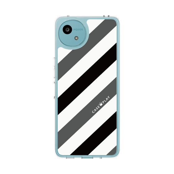 スリムプロテクションケース［ Big Stripe - Black × Gray ］
