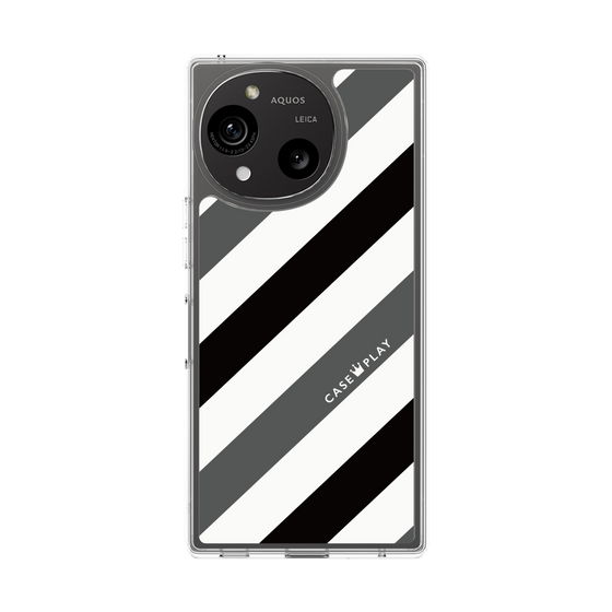スリムプロテクションケース［ Big Stripe - Black × Gray ］