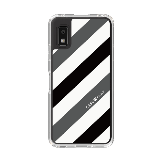 スリムプロテクションケース［ Big Stripe - Black × Gray ］
